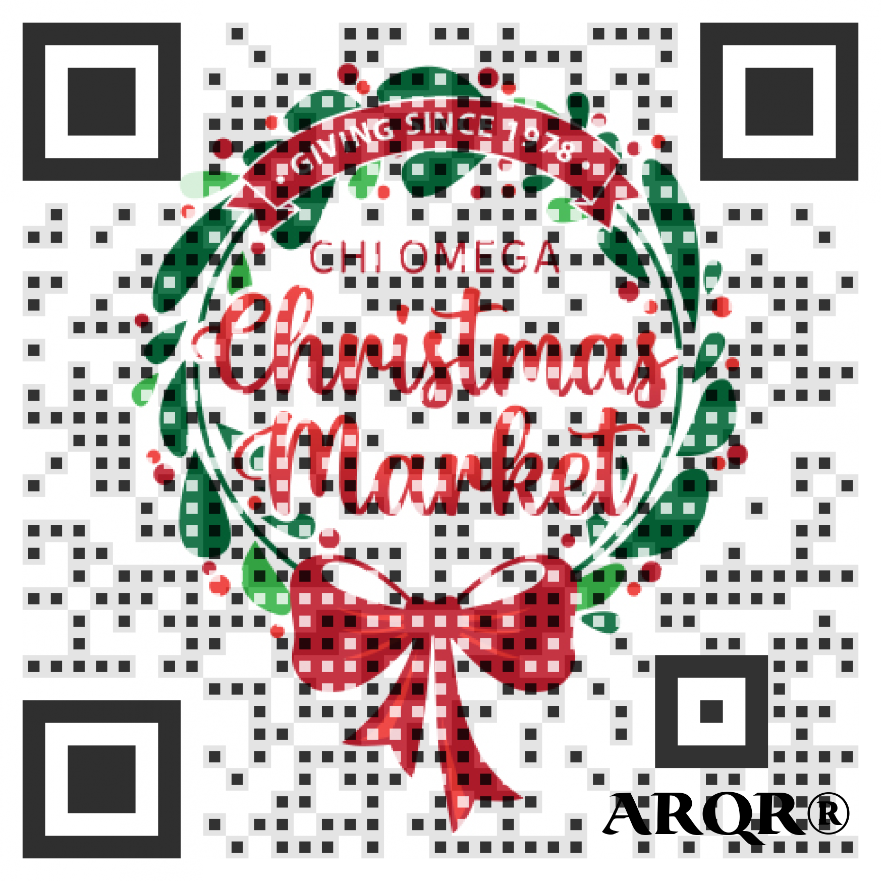 Smart Vanity QR Code for Chi Omega Xmas