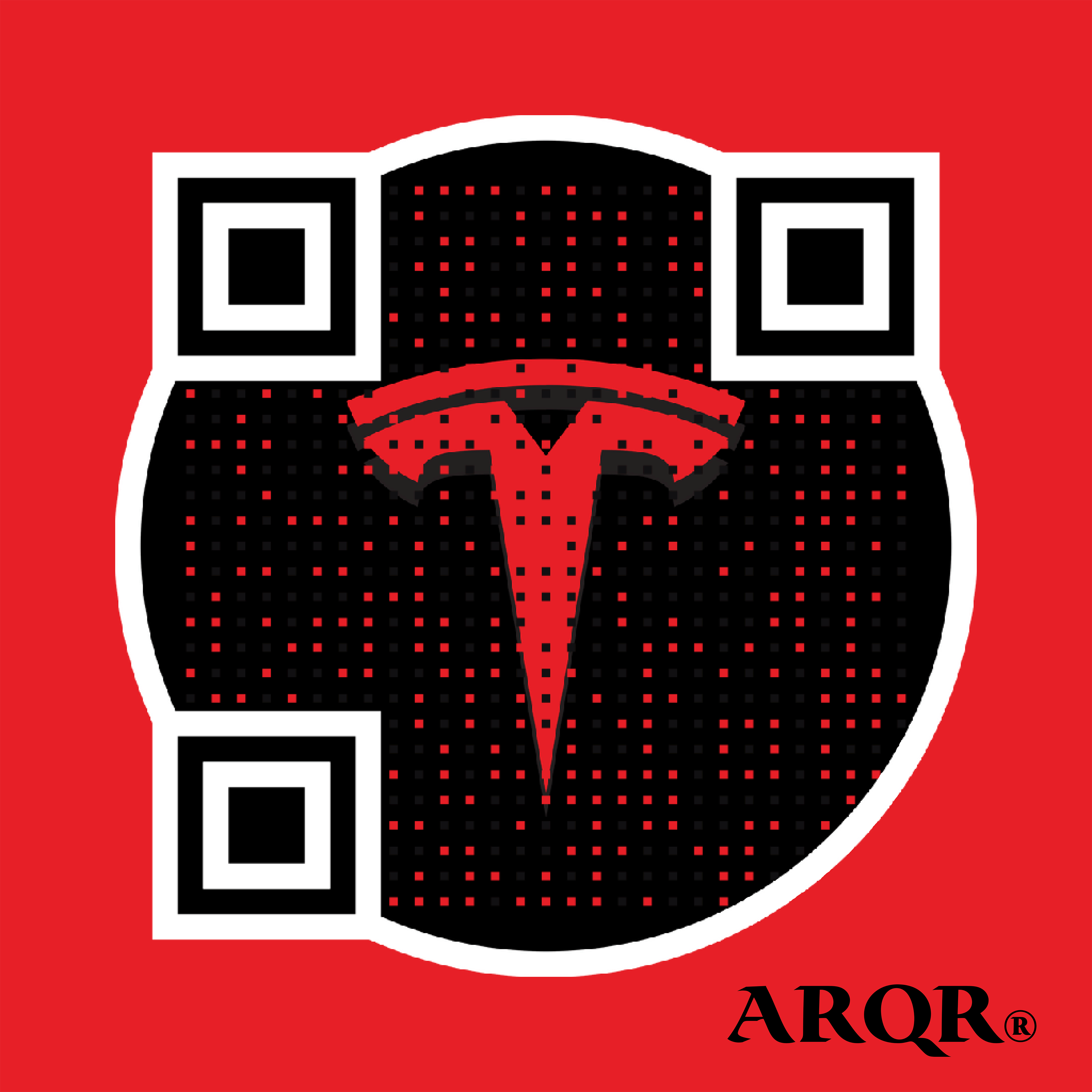 Circle Code links to the website to buy a Tesla Model X