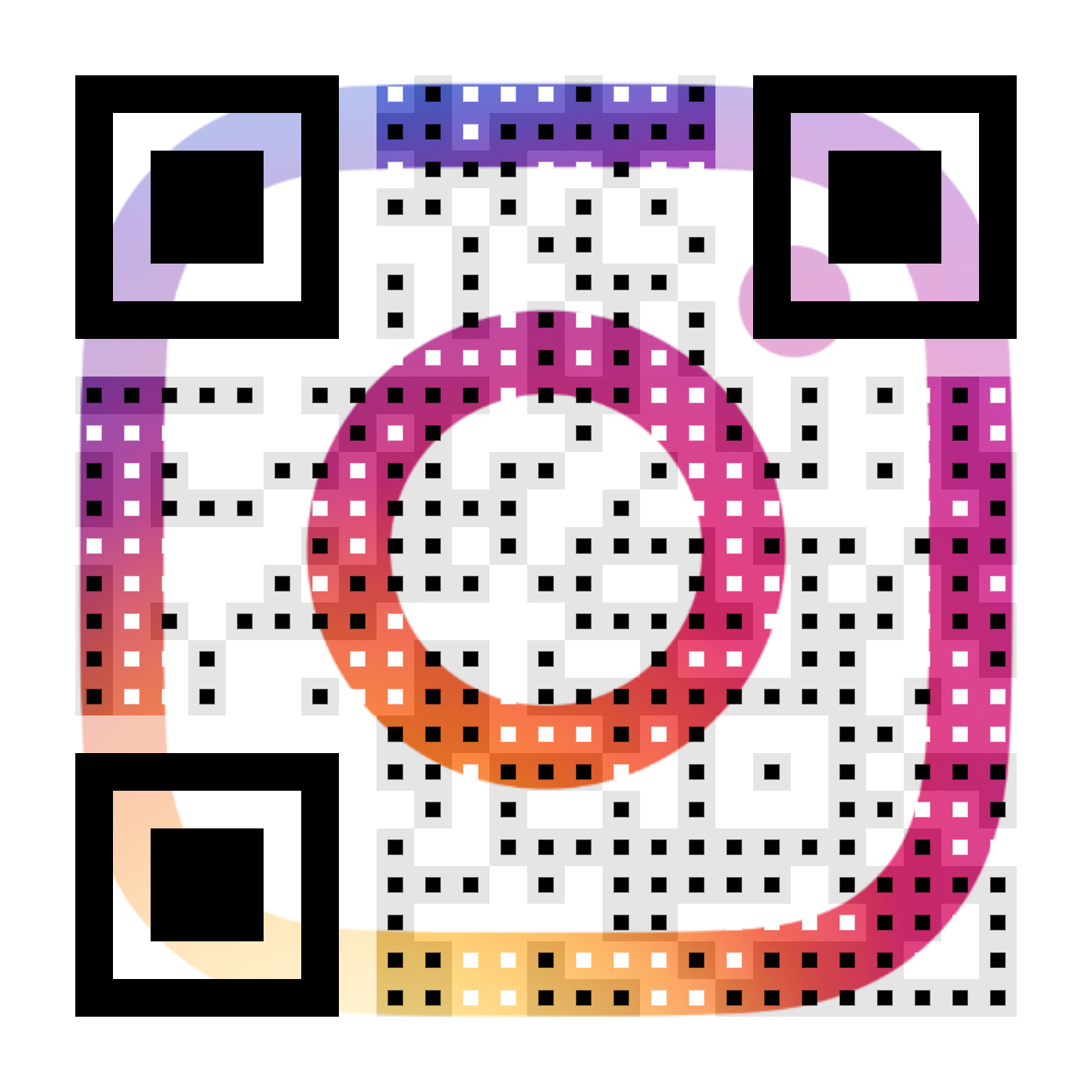 Smart Vanity QR Code for @arqrcode on Instagram